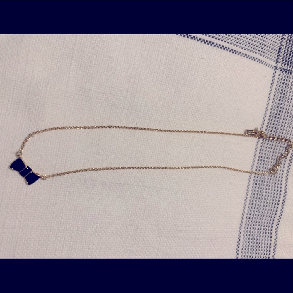 Kate Spade black ribbon necklace